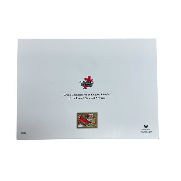 Grand Encampment of Knights Templar Christmas Card Recycled Paper Set Of 3 VTG - Picture 2 of 9